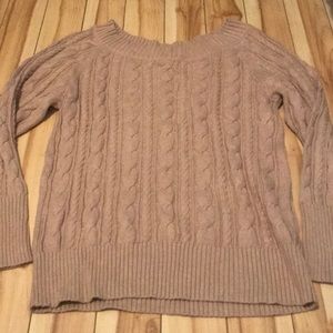 JCPenny tan cable knit sweater